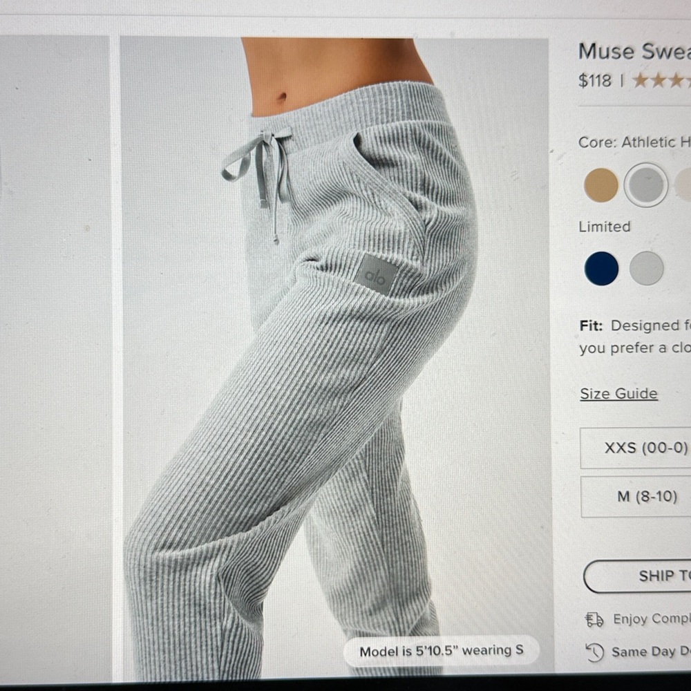 Alo: Muse Hoodie and Sweatpants set - Picture 4 of 4